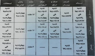 تقویم آموزشی