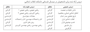 دانشگاه هایی که ترم تابستانی ارائه کرده اند 12