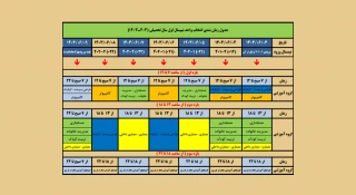 زمانبندی انتخاب واحد نیمسال 031