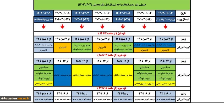 زمانبندی حذف و اضافه 2