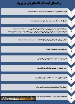 راهنمای ثبت نام دانشجویان جدیدالورود