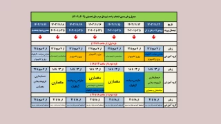 جدول زمانبندی انتخاب واحد 032