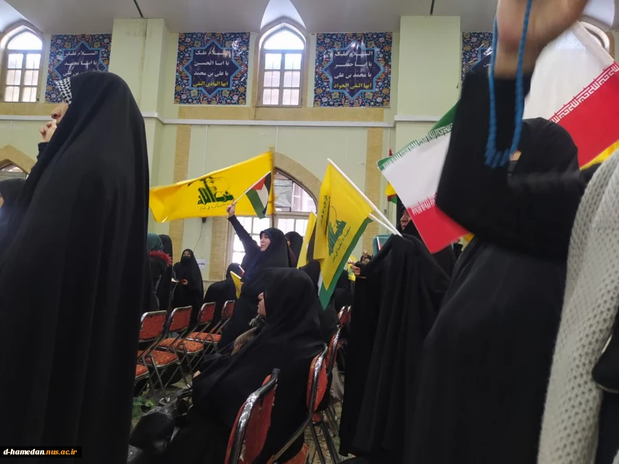 حضور کارکنان، اساتید و دانشجویان آموزشکده ملی مهارت دختران همدان در آیین وداع با فرماندهان شهید حزب الله 4