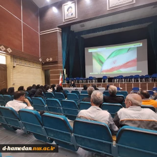 نشست صمیمی رییس آموزشکده ملی مهارت دختران همدان با کارکنان و صحبت پیرامون جنگ تحمیلی اسرائیل
